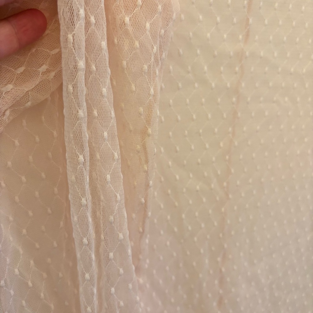Free People Pink Sheer Mesh Long Sleeve Top - Picture 5 of 11
